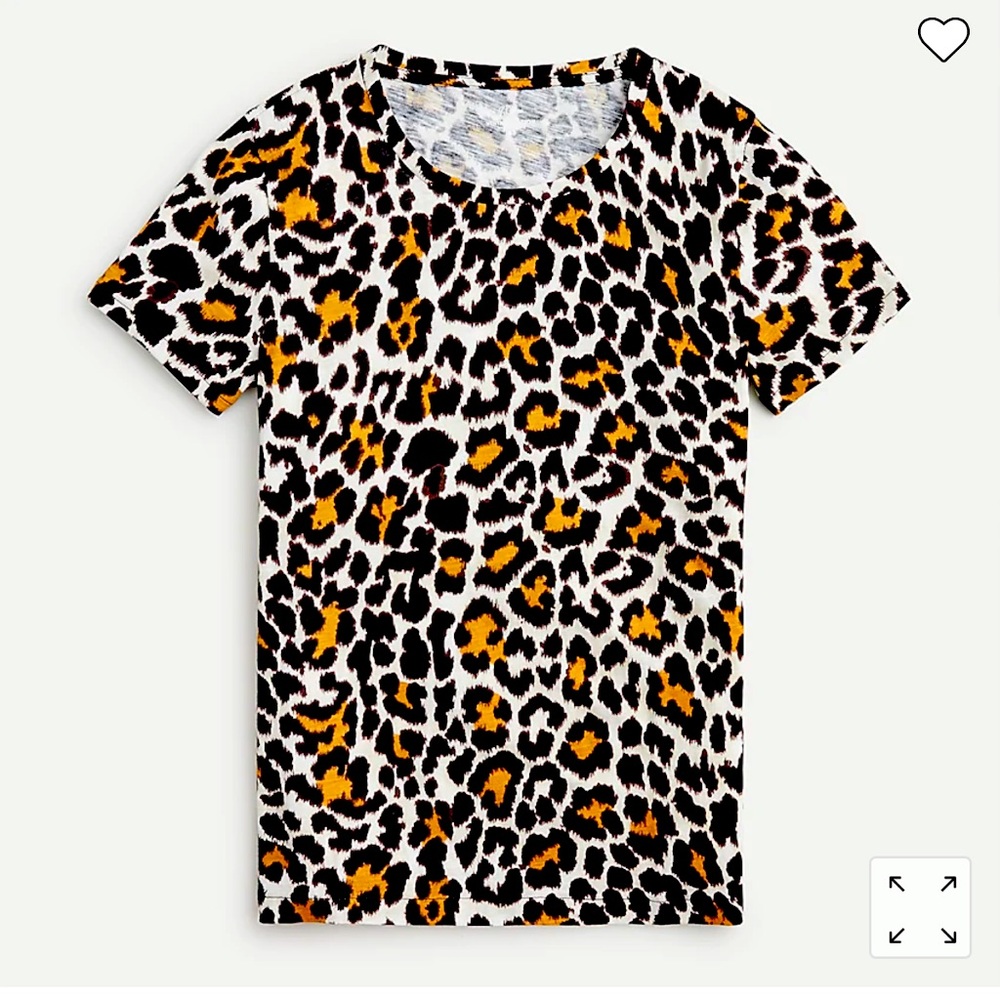 J. Crew Vintage Cotton T-shirt Crewneck in Leopard